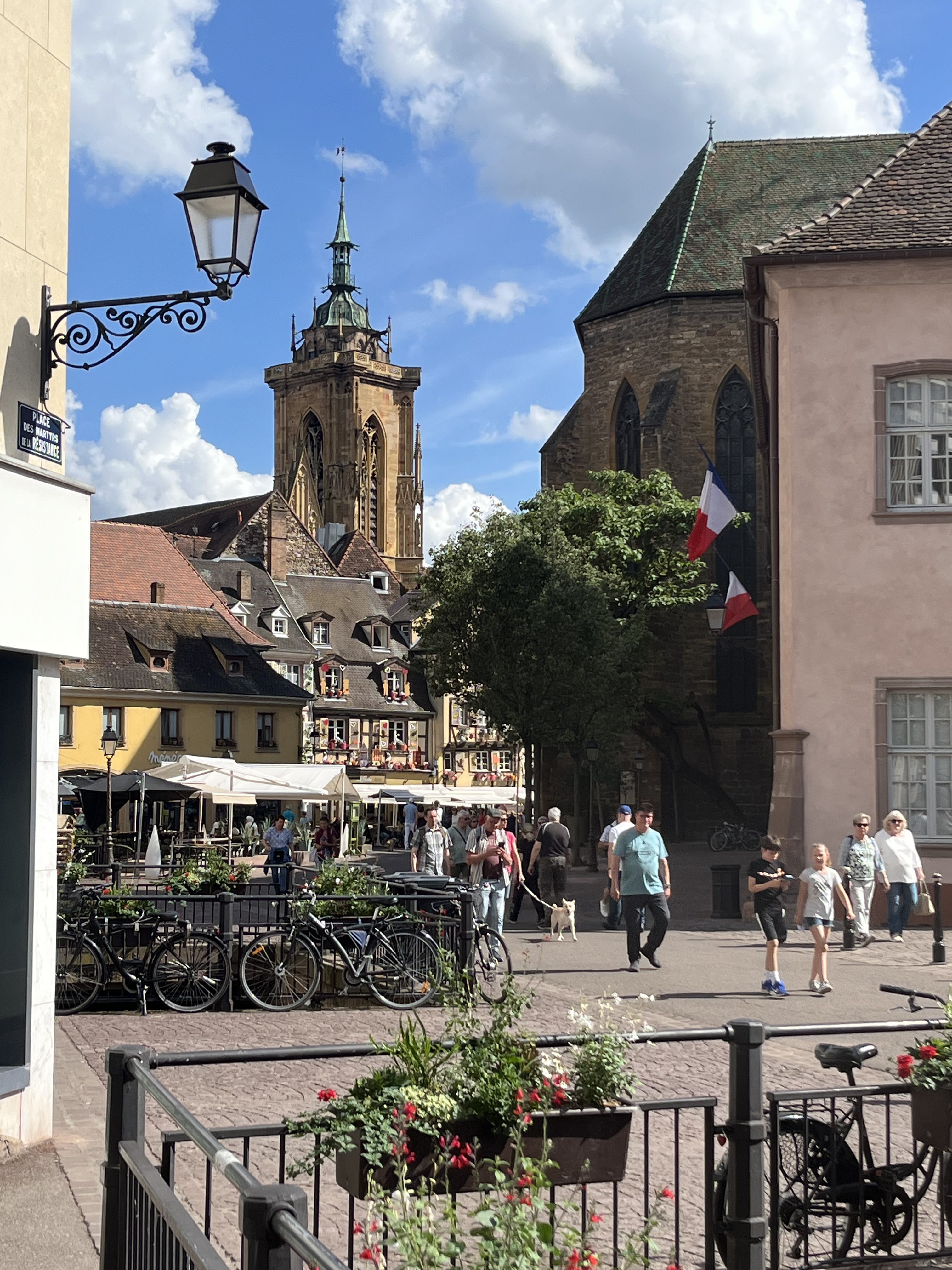 Rue éclairée de Colmar